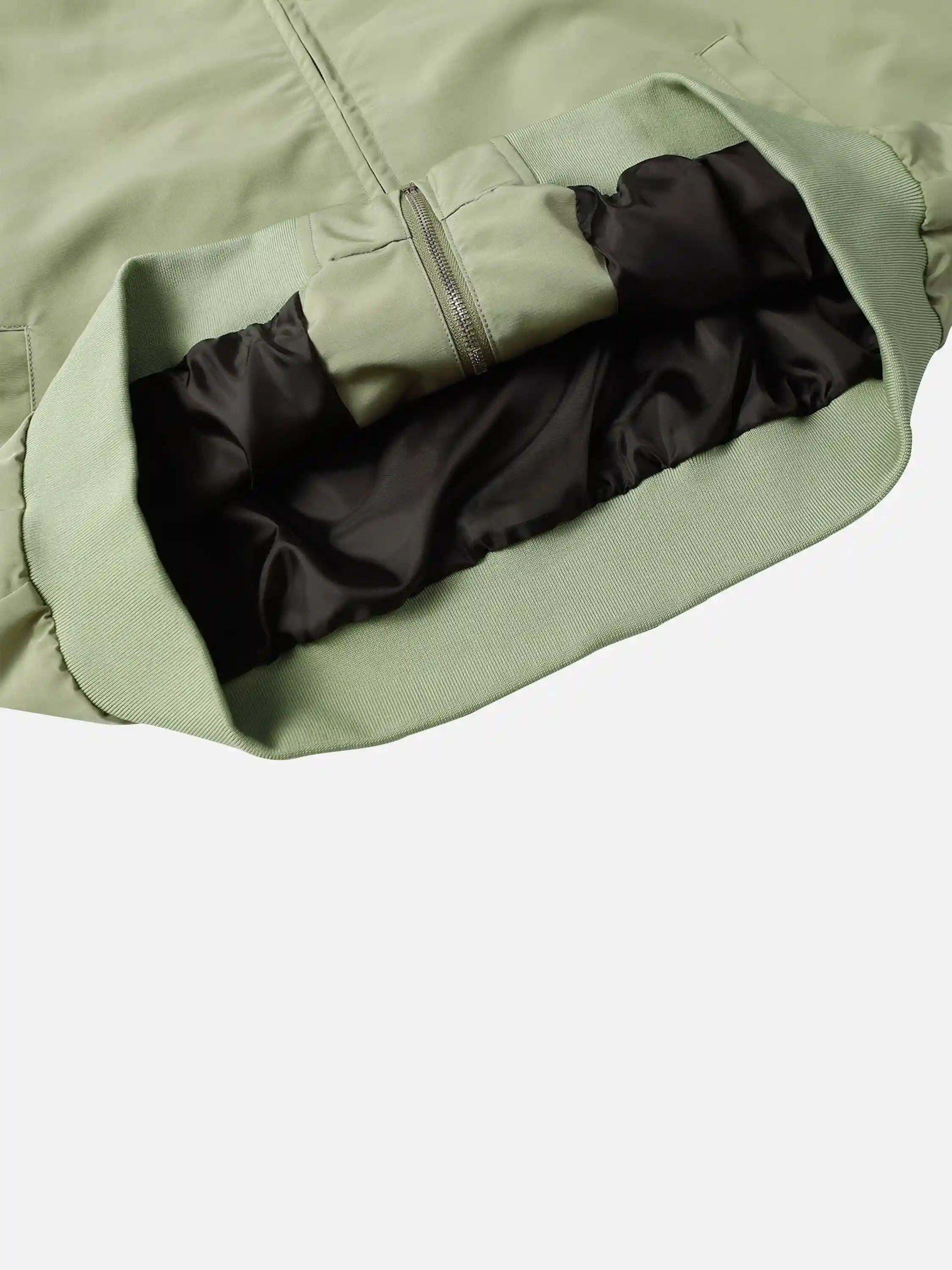 Concert Outfit Street Stars Embroidered Zip-Up Jacket
