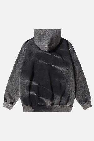 Concert Outfit Tie-Dye Contrasting Print Pullover Hoodie