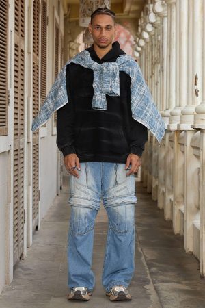 Concert Outfit Tie-Dye Contrasting Print Pullover Hoodie