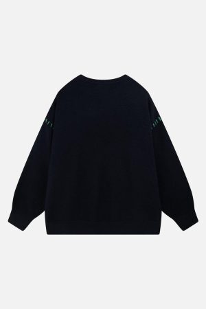 Concert Outfit Tomato Jacquard Sweater