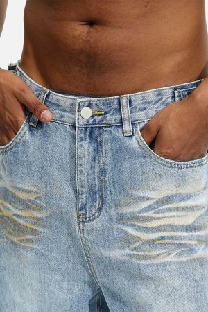 Concert Outfit Trendy Wide-Leg Ripped Jeans