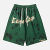 Concert Outfit Vintage Dirty Elastic Drawstring Loose Shorts