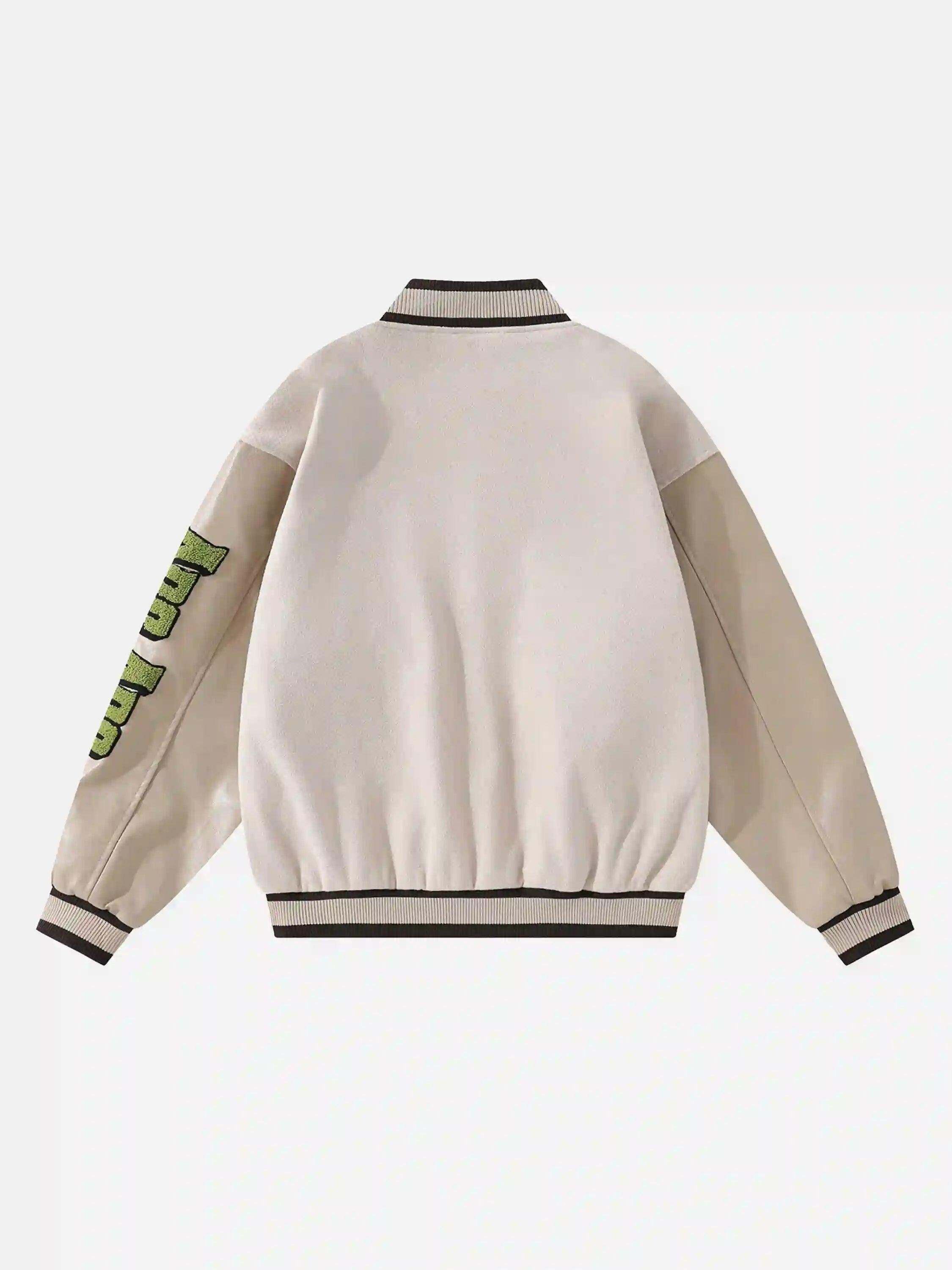 Concert Outfit Vintage Embroidered Baseball Jacket