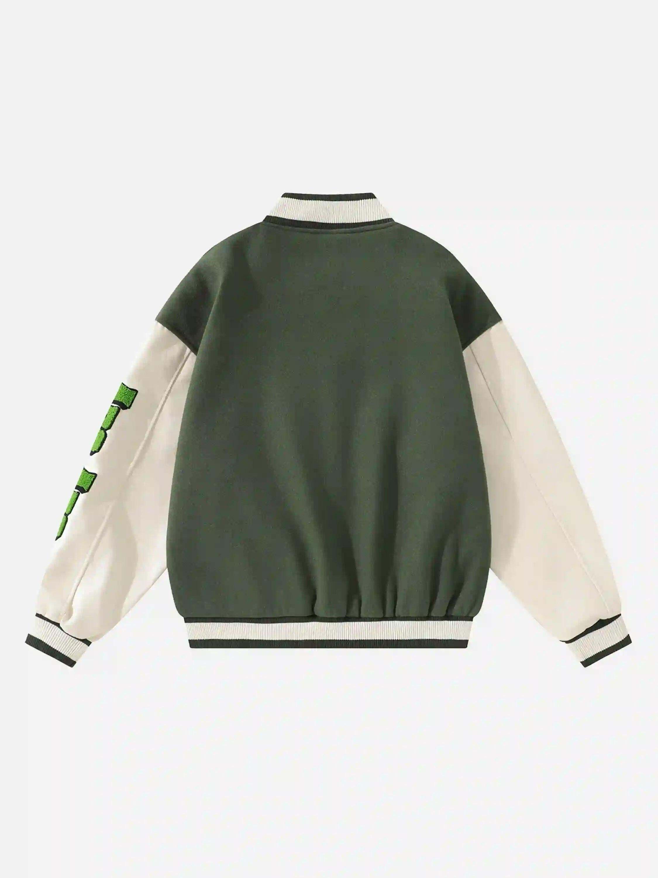 Concert Outfit Vintage Embroidered Baseball Jacket