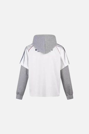 Concert Outfit Vintage Fake Two-Piece Set Leisure Hoodie