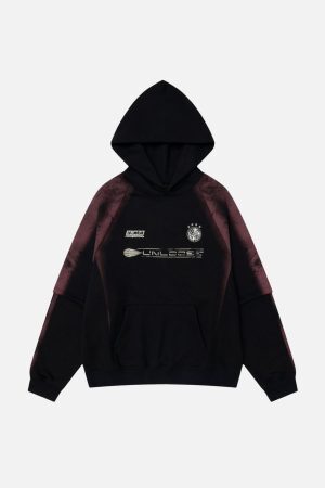Concert Outfit Vintage Letter Print Hip-Hop Hoodie