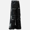 Concert Outfit Vintage Painted Wide-Leg Pleated Jeans