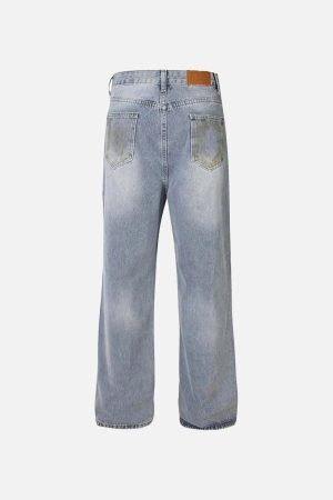 Concert Outfit Vintage Ripped Graffiti Jeans