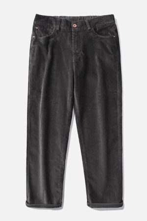 Concert Outfit Vintage Solid Corduroy Pants