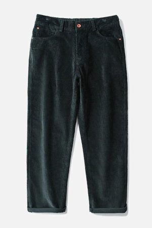 Concert Outfit Vintage Solid Corduroy Pants