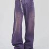 Concert Outfit Vintage Solid Gradient Jeans