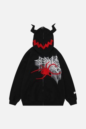 Concert Outfit Vintage Spider Hooded Sweatshirt