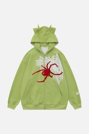 Concert Outfit Vintage Spider Hooded Sweatshirt