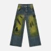 Concert Outfit Vintage Spray-Painted Patch Ripped Jeans