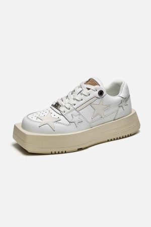 Concert Outfit Vintage Star Patchwork Skate Shoes