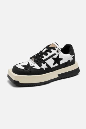 Concert Outfit Vintage Star Patchwork Skate Shoes
