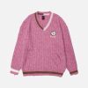 Concert Outfit Vintage Stripes Collision Color Sweater