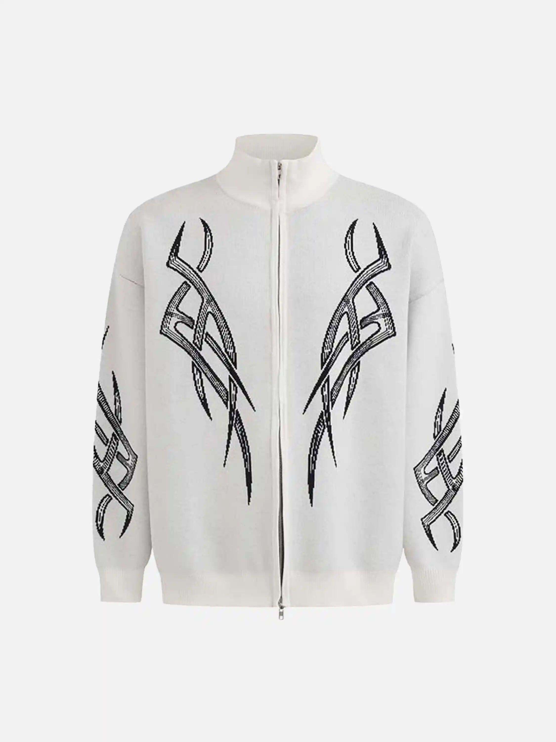 Concert Outfit Vintage Thorns Stand Collar Cardigan