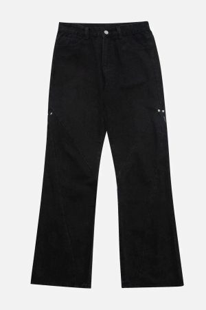 Concert Outfit Vintage Wash Adjustable Zip Jeans