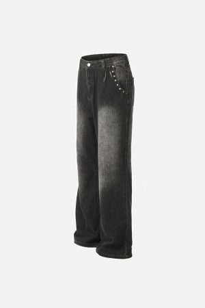 Concert Outfit Vintage Washed Distressed Jeans