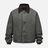 Concert Outfit Vintage Washed Distressed Quilted Work Jacket