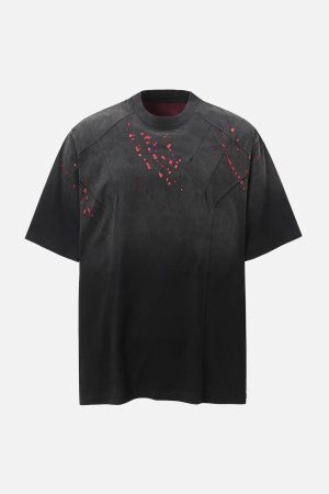Concert Outfit Vintage Washed Dot Spray T-Shirt