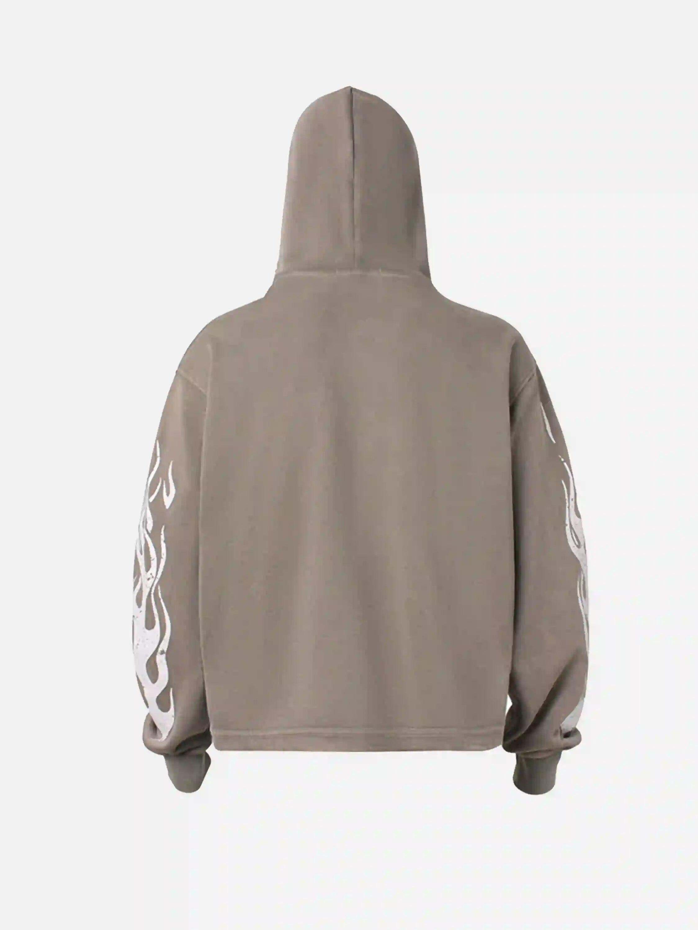 Concert Outfit Vintage Washed Letter Print Hoodie