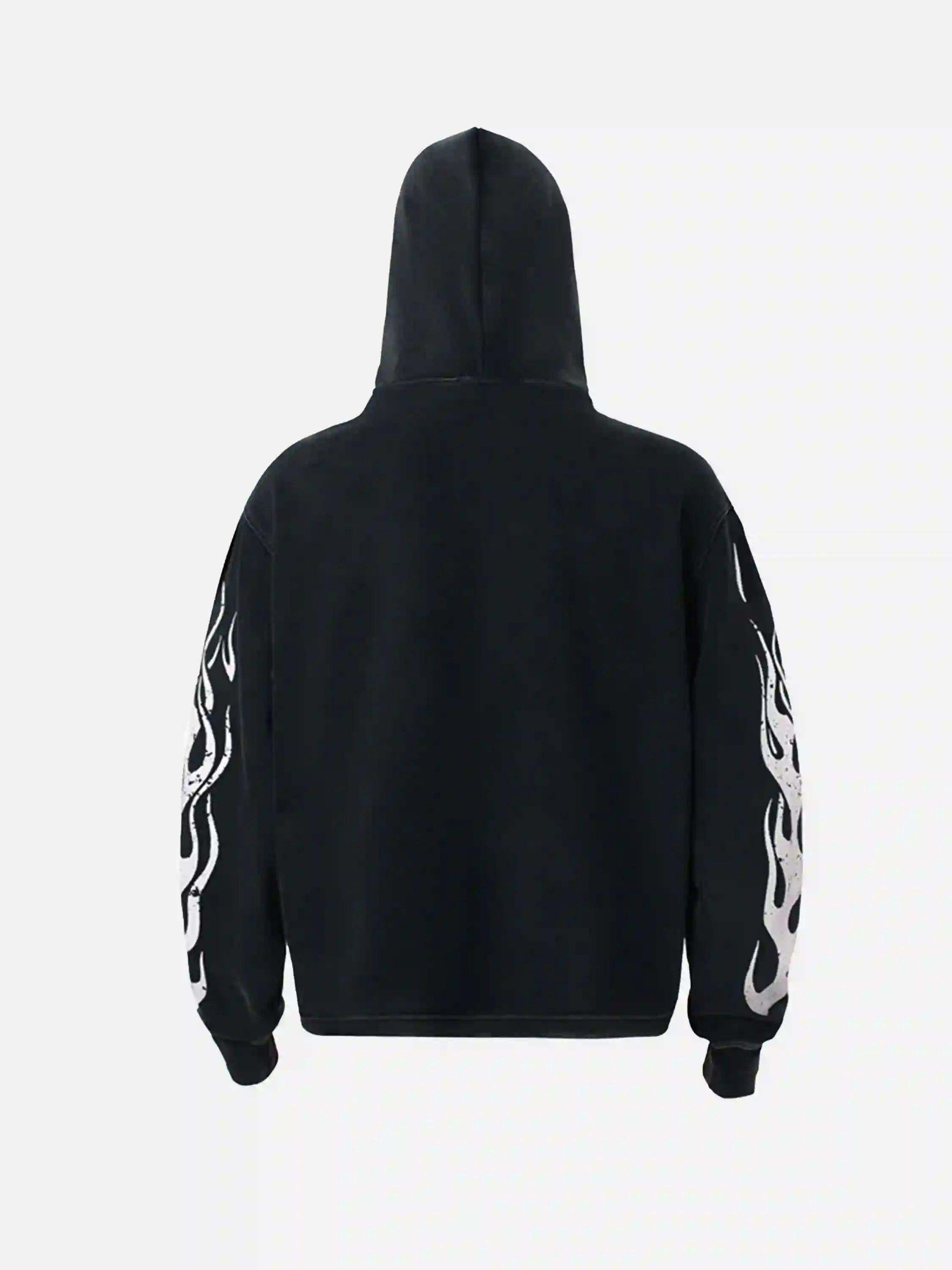 Concert Outfit Vintage Washed Letter Print Hoodie