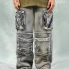 Concert Outfit Vintage Washed Multifunctional Denim Overalls