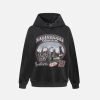 Concert Outfit Vintage Washed Worn Loose Print Hoodie
