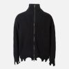 Concert Outfit Vintage Worn Loose zipper Sweater