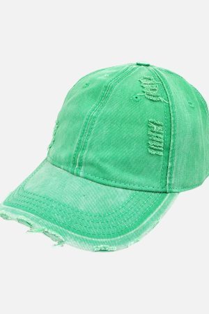 Concert Outfit Washed Denim Outdoor  Cap