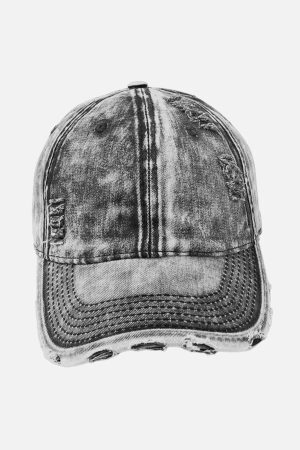 Concert Outfit Washed Denim Outdoor  Cap
