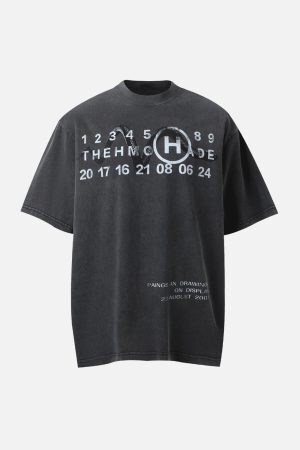Concert Outfit Washed Digital Art Street Rap T-Shirt
