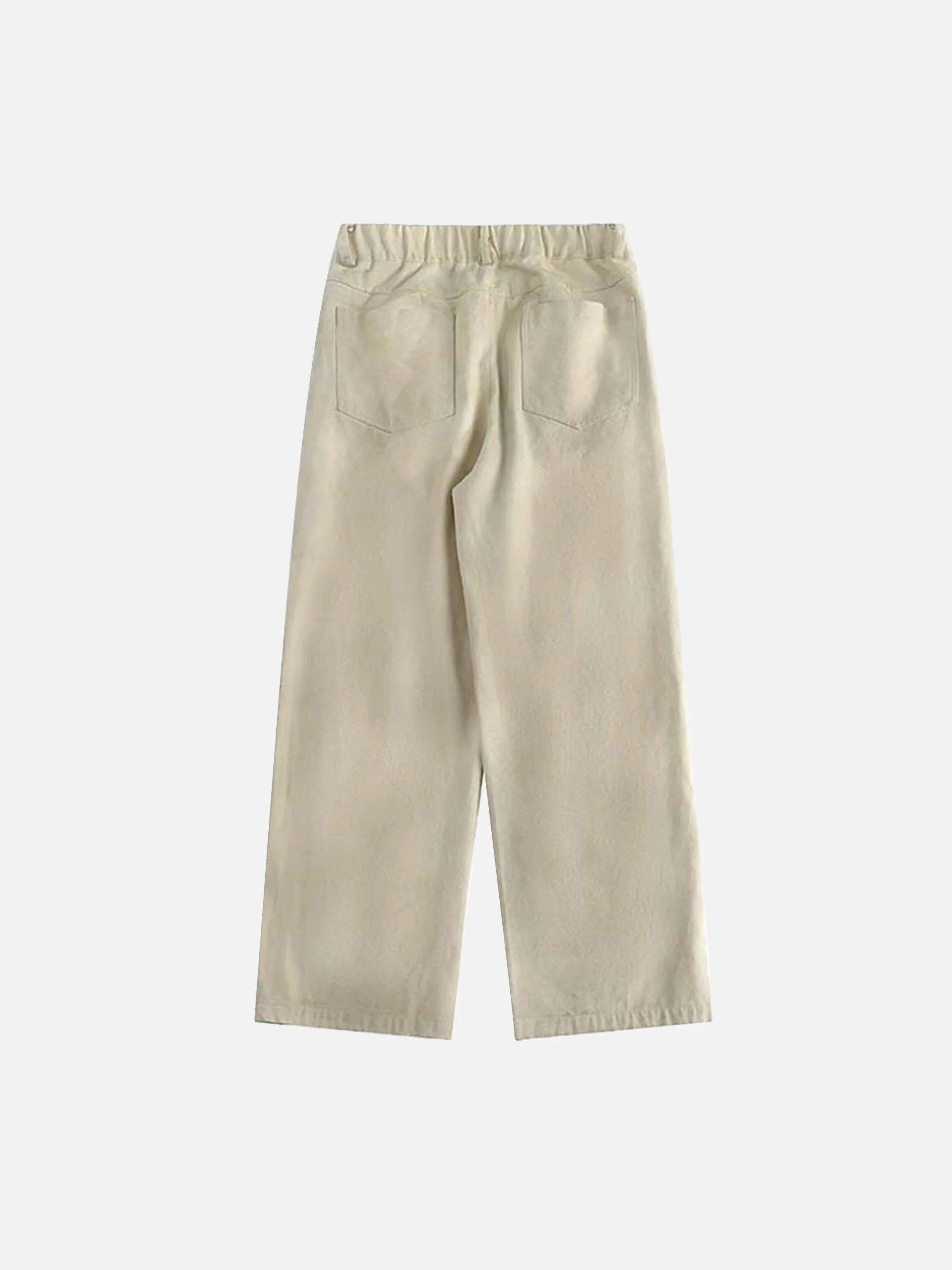 Concert Outfit Washed Distressed Doberman Graffiti Sweatpants