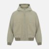Concert Outfit Washed Distressed Patchwork Work Hooded Jacket