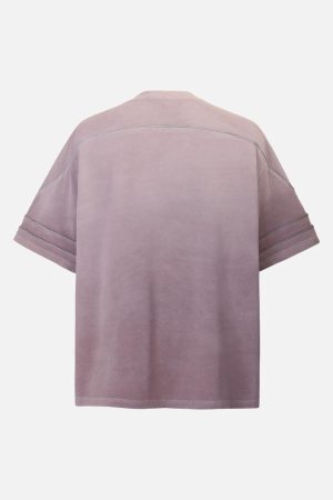 Concert Outfit Washed Jersey Welt Stitching T-Shirt