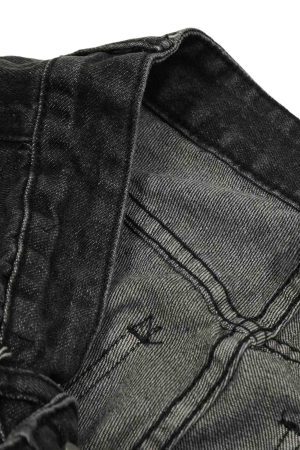 Concert Outfit Washed Multi-Pocket Work Cargo Jeans