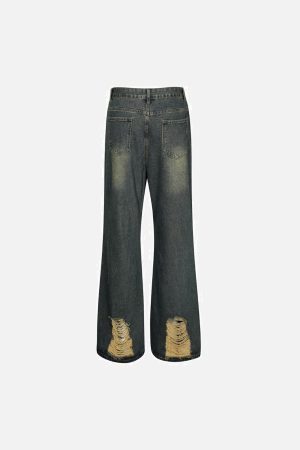 Concert Outfit Washed Paneled Jeans