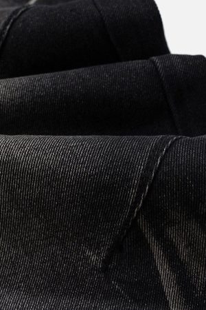 Concert Outfit Washed Stained Wide-Leg Jeans