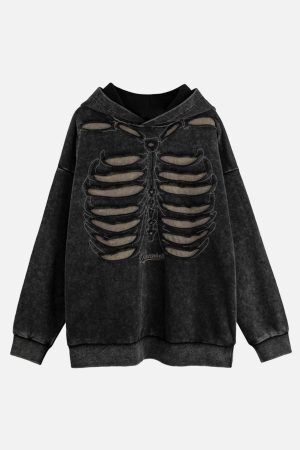 Concert Outfit Washed Streetwear Aged Look Hoodie