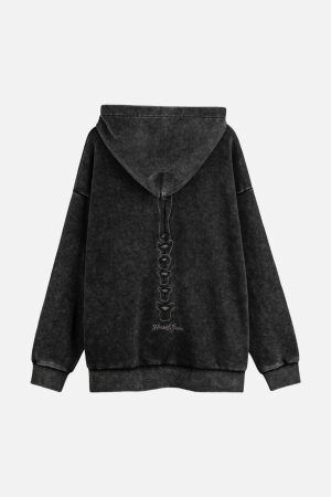Concert Outfit Washed Streetwear Aged Look Hoodie