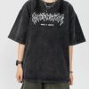 Concert Outfit Washed Wings Print Tee