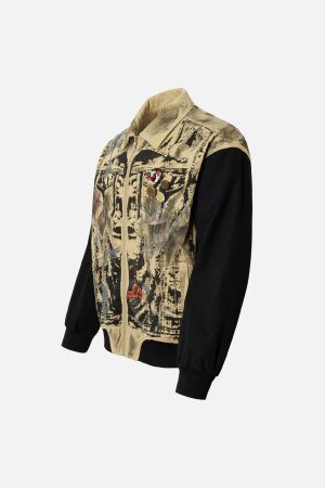 Concert Outfit Wasteland Patchwork Graffiti Badge Detroit Jacket