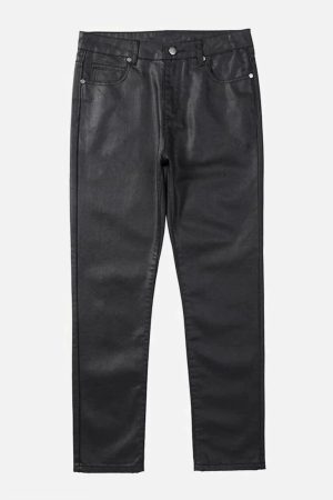 Concert Outfit Waxed Slim Pants