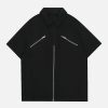 Concert Outfit Zip Patchwork Tee