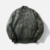 Concert Outfit ZIP UP Solid Color Winter Coat