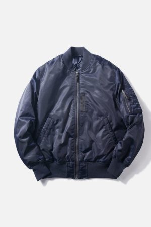 Concert Outfit ZIP UP Solid Color Winter Coat