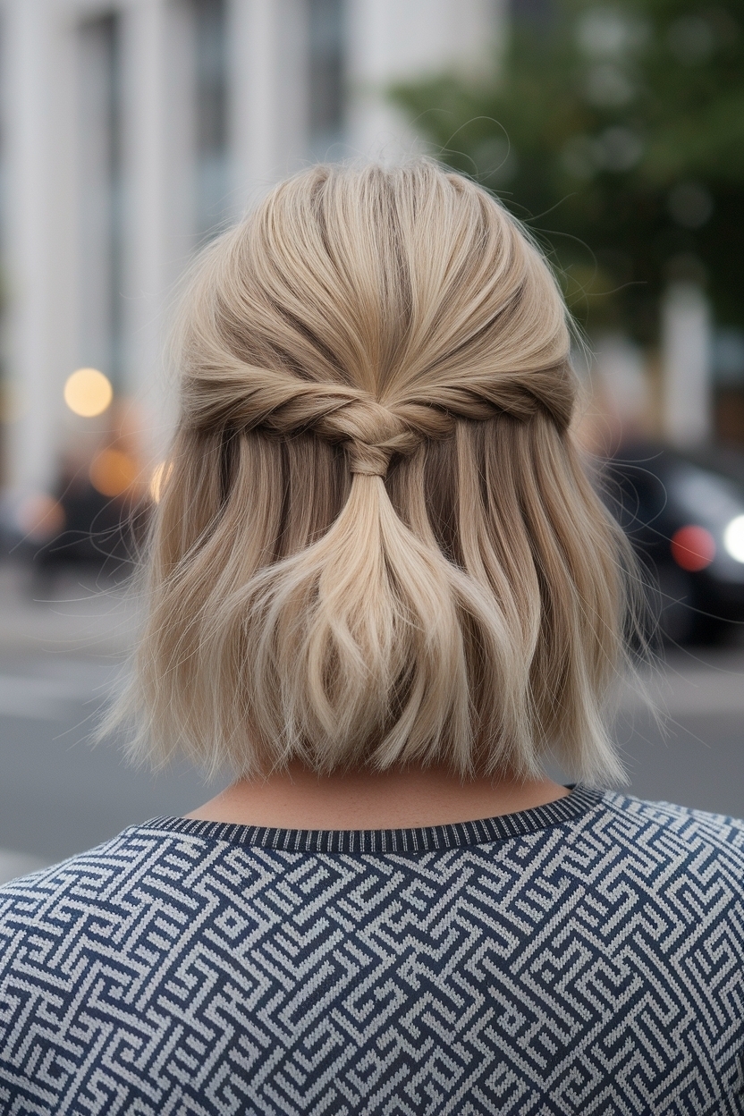 Half Up Half Down Hairstyles for Short Hair: Trendy Looks outfit idea