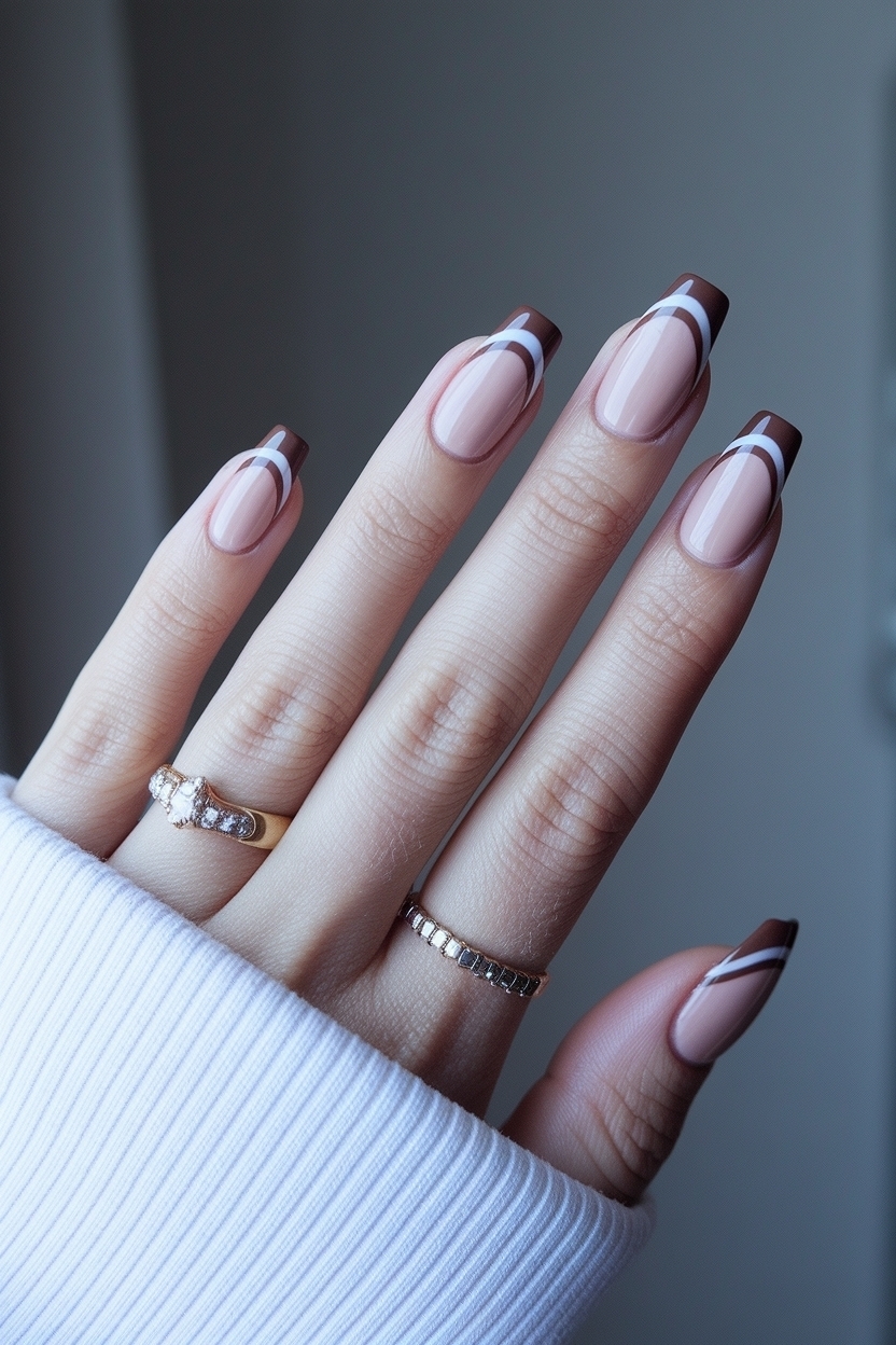 Light Brown French Tip Nails: Chic and Elegant Styles outfit idea